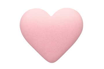 Fototapeta premium Pink felt heart symbol of love and romance