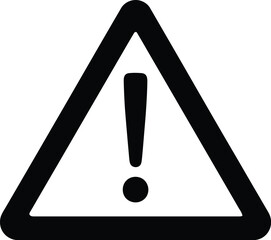 Silhouette of a warning sign alerting danger