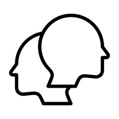 multiple personality icon line