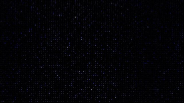 Dark Starry Grid with Blue Twinkling Dots Seamless Animation Loop