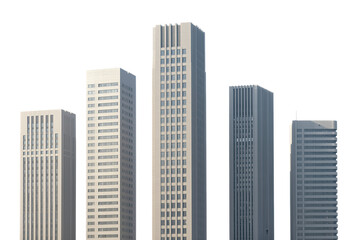 Obraz premium Modern Skyscrapers 3D Render Illustration