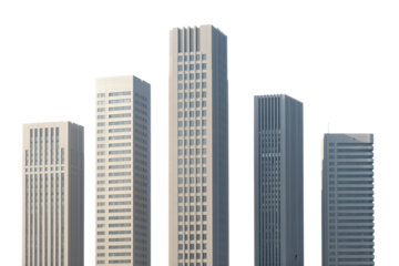 Modern Skyscrapers 3D Render Illustration