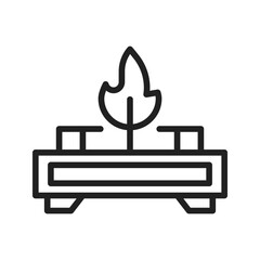 Camping stove icon