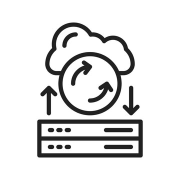 IoT cloud sync icon