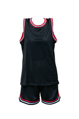 T-shirt red and black basketball  isolated