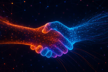 Digital handshake network connection concept