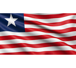 Liberia's flag flying