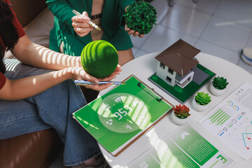 People discussing sustainable esg investment in real estate