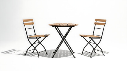 Modern outdoor furniture set with table and chairs