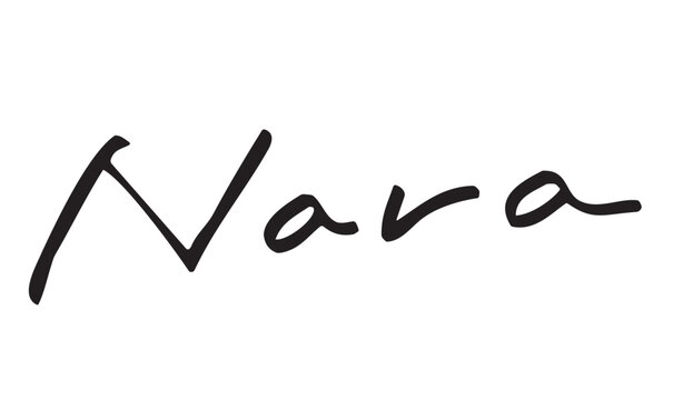 手書き英字ロゴ「Nara」｜奈良県の歴史とやさしさを感じる筆記体風ロゴ素材