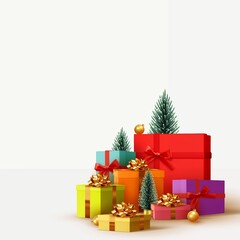 christmas tree with gifts