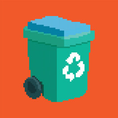 trash can pixel art