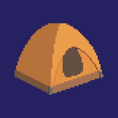 tent pixel art