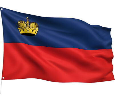 Liechtenstein's flag flying