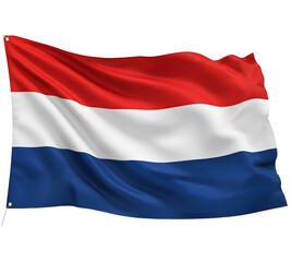 the Dutch flag is flying
