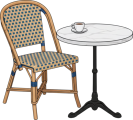 Parisian Bistro Chair and Table