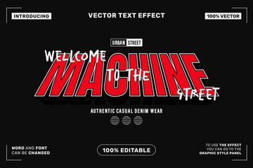 Machine Text Effect &ndash; Urban Street Editable Vector Typography