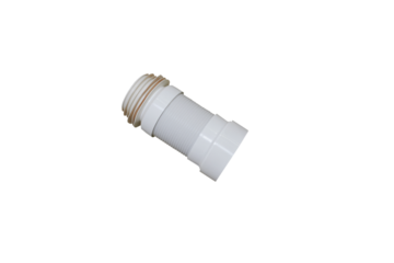 corrugated pipe for toilet isolated, white sewer drain flexible pipe for toilet on a white background