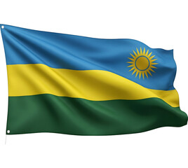 Rwandan flag flying