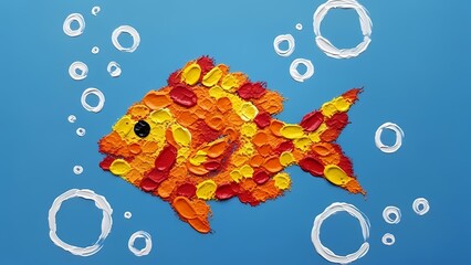 Adorable Tissue Paper Goldfish | Bubble Bubble Fish Craft for Preschool