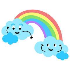 Rainbow Clouds Cute