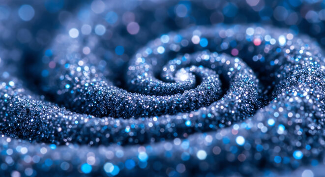 Blue Glitter Swirl - Powered by Adobe
