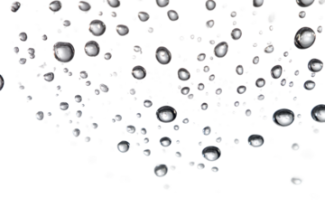 Rainy weather raindrop on glass isolated on transparent background