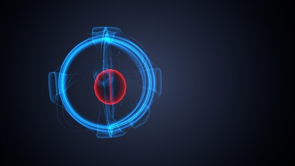 Eye iris anatomy. 3d illustrations