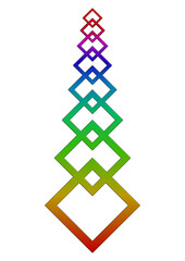 bande verticale de carr&eacute;s imbriqu&eacute;s