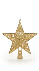Obraz premium Golden star on white background
