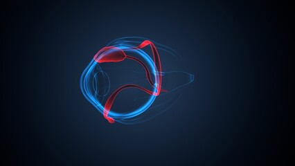 Eye choroid anatomy. 3d illustrations
