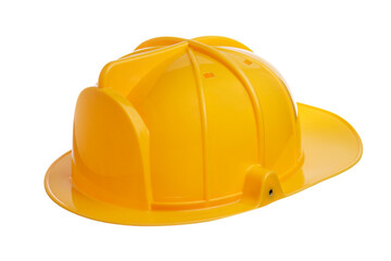 yellow fire fighter helmet isolated on a white background