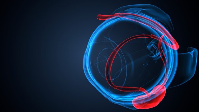 Eye choroid anatomy. 3d illustrations