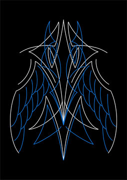 Pinstripe Pattern Retro  Classic Thin Line Decorative Ornament Design
