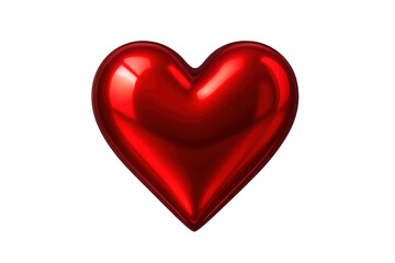 Fototapeta premium Red metallic heart symbolizing love and romance