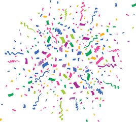 Colorful Confetti, Paper Confetti Design vector illustration