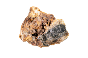 Close-up of a unique rock formation with interesting textures and colors