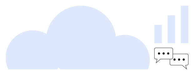 Cloud communication. Cloud communication enhances data transfer and connectivity. Cloud communication supports speech interaction, data analysis, and business applications. Ideal for tech