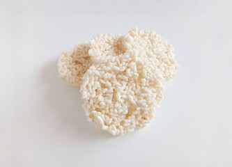 Rengginang or traditional rice cracker, Indonesian traditional snacks made from glutinous rice, savory and crunchy.