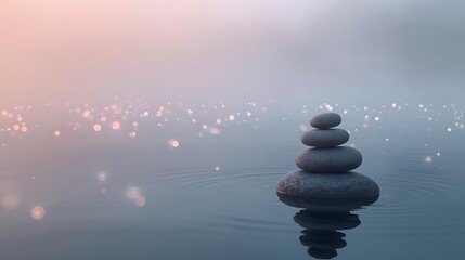 Mindfulness Meditation Background with Calm and Minimal Design