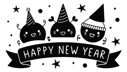 vector illustration of a christmas background winter card decoration design icon art new year set design icon 