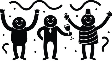 man and woman cartoon silhouette people woman vector family illustration design icon art