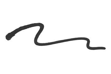 Isolated abstract paint brush stroke on transparent background. Colorful artistic texture for creative design, decoration and digital art.