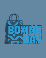 Boxing Day Greeting, Shopping Bag Design, Bold Typography