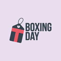 Boxing Day Greeting, Price Tag Design, Bold Typography