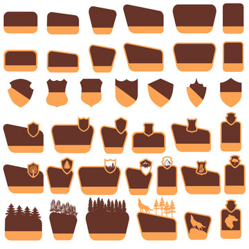 Customizable national park icon vector set. National Park Illustration sign collection. National Park template symbol or logo.