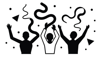 black blot on white background business silhouette woman vector people illustration art person hand symbol design icon 