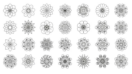 Ornamental Mandala Pattern CAD Elements Decorative Geometric Design Blueprint Symbols Architecture Detail Library