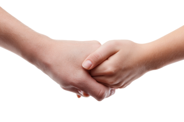friendship hands holding isolated on transparent background