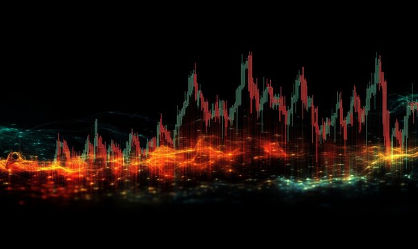 Business graph chart showing stock market investment trading. The image emphasizes growth, changes, and trends in the financial sector, perfect for financial analysts, investment firms, Generative AI - Powered by Adobe